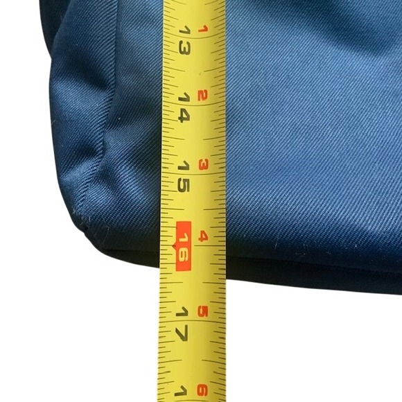 L.L. Bean Large Insulated Zip Top Tote Bag Blue # 505207 Durable Nylon GUC Flaws - Picture 11 of 12